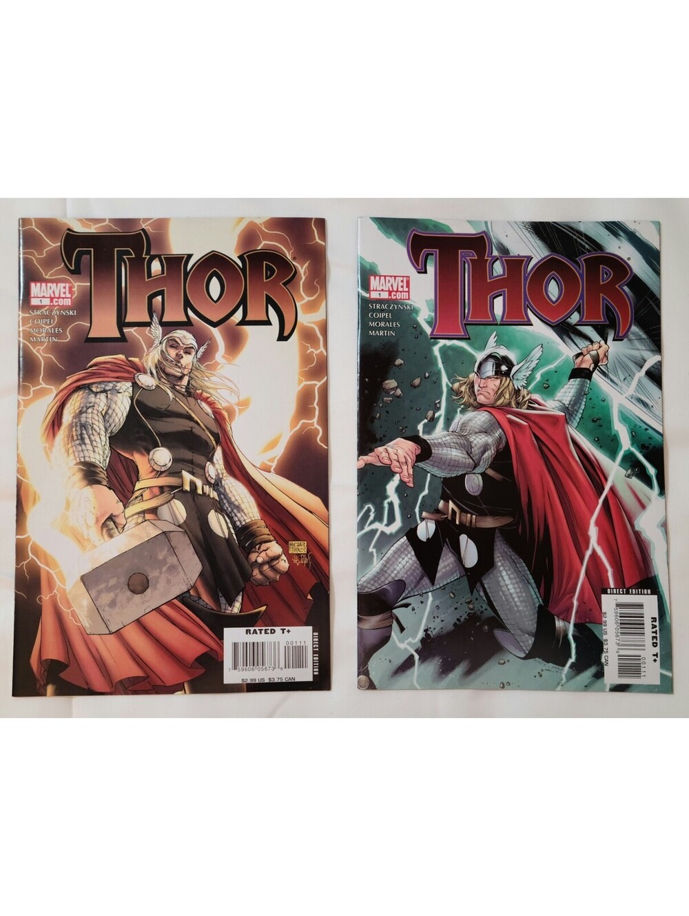 Thor #1 & 1B Vol 3 (Marvel Comics 2008) Olivier Coipel & Michael Turner Cover NM